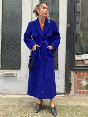 1980’s Valentino Trench-Style Brilliant Blue Overcoat