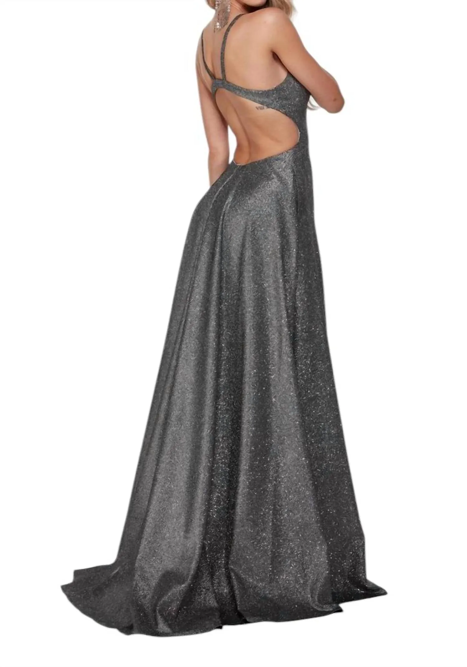 Alyce Paris - Cutout Back Open Slit Prom Dress