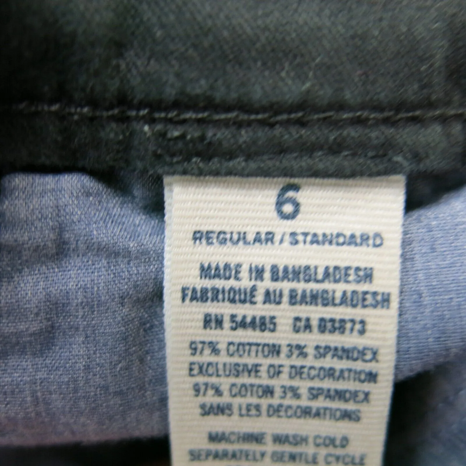 American Eagle Womens Dress Pant Stretch Slim Straight Leg 100% Cotton Black 6 R