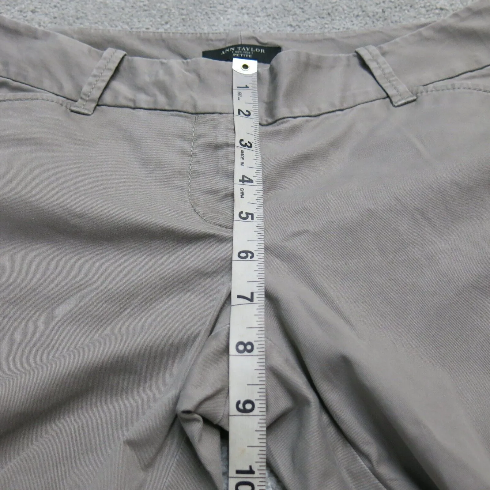 Ann Taylor Mens Slim Straight Leg Dress Pants Mid Rise Pockets Gray Size 2P
