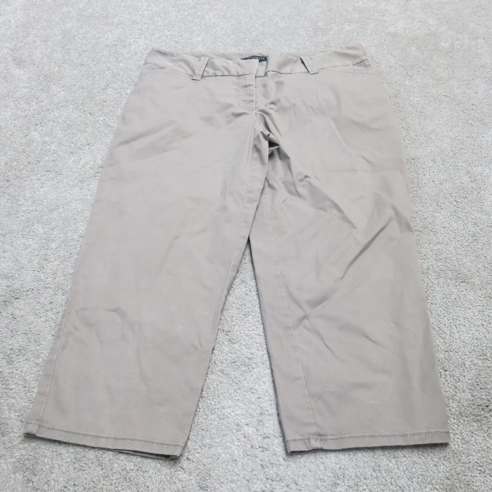 Ann Taylor Mens Slim Straight Leg Dress Pants Mid Rise Pockets Gray Size 2P