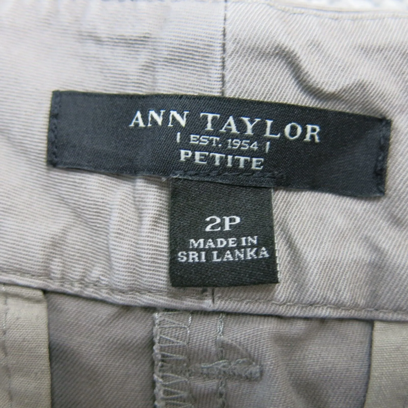 Ann Taylor Mens Slim Straight Leg Dress Pants Mid Rise Pockets Gray Size 2P