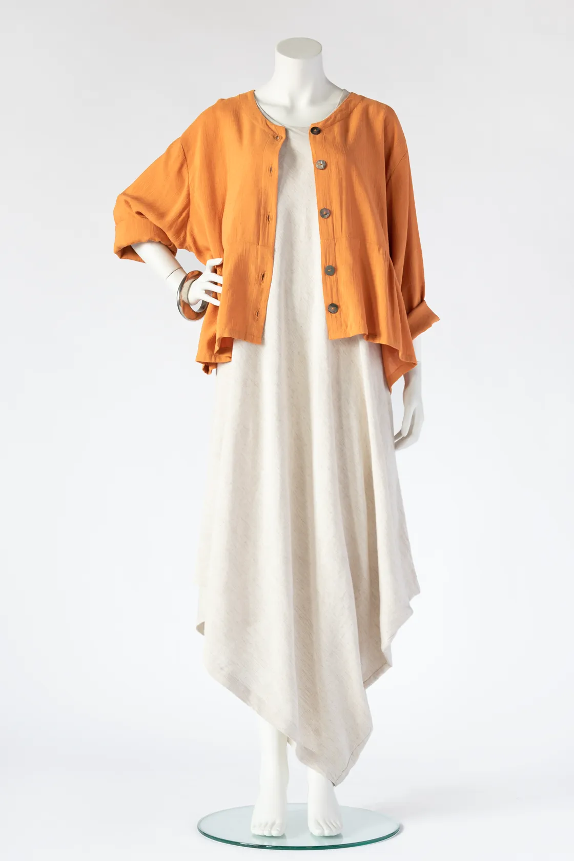 Avant Garde Dress in Natural Papyrus