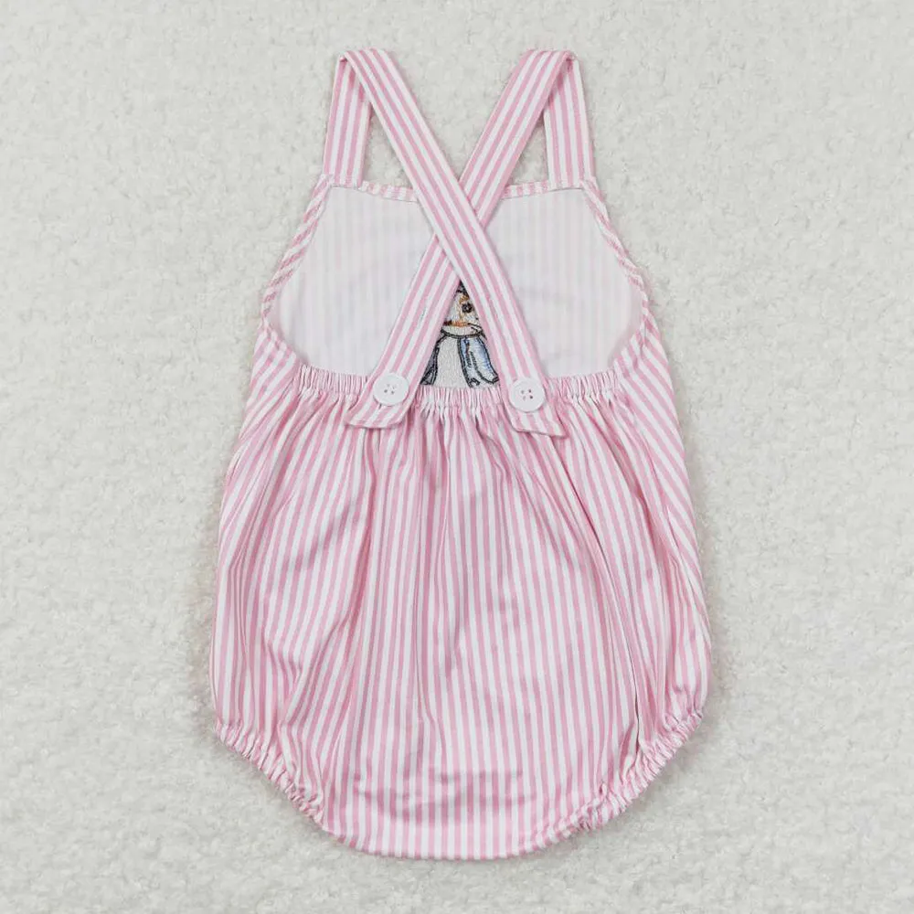 Baby Infant Girls Romper Easter Bunny Straps Rompers SR0462
