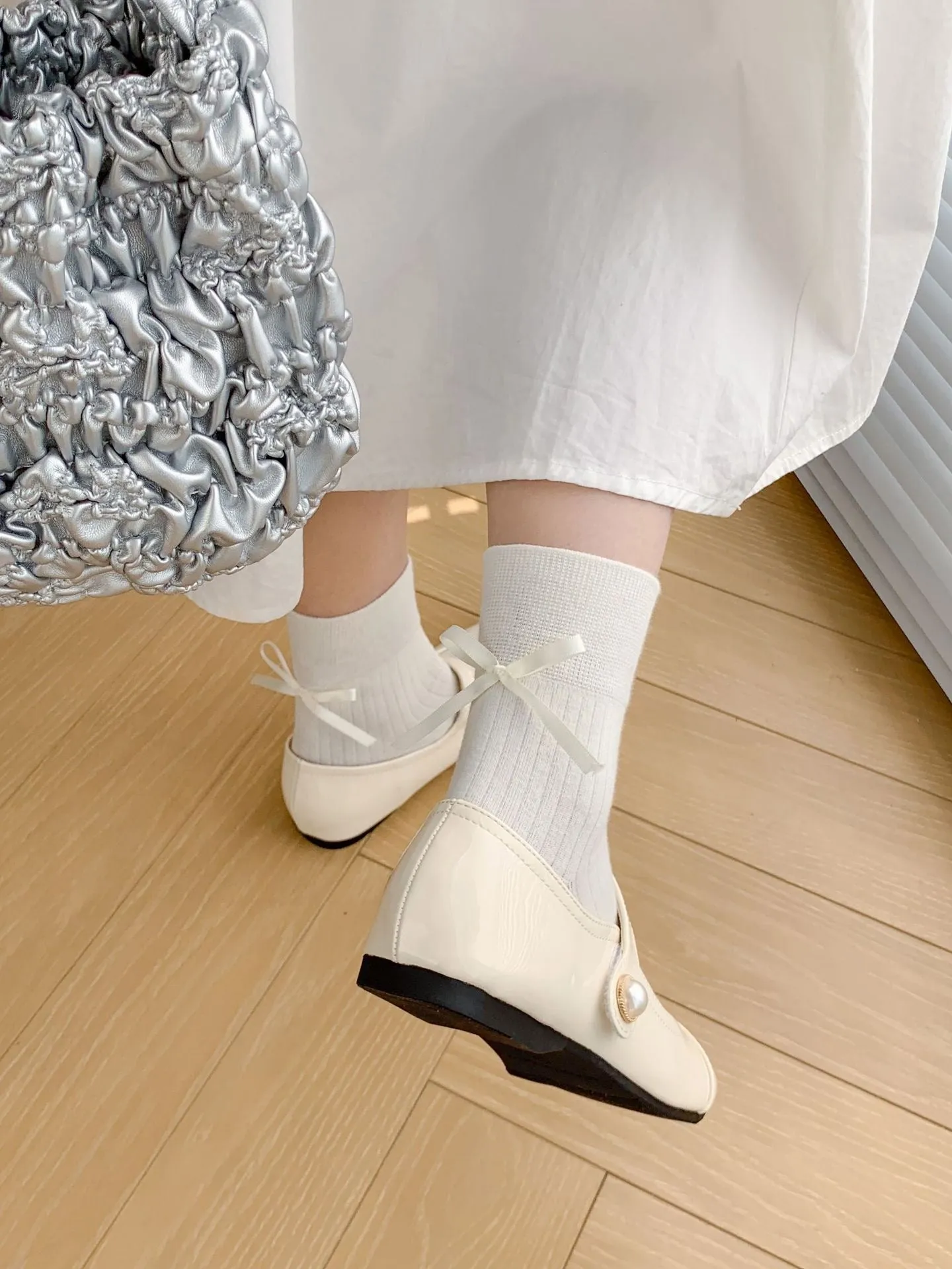 Ballerina Girls Ribbon Socks