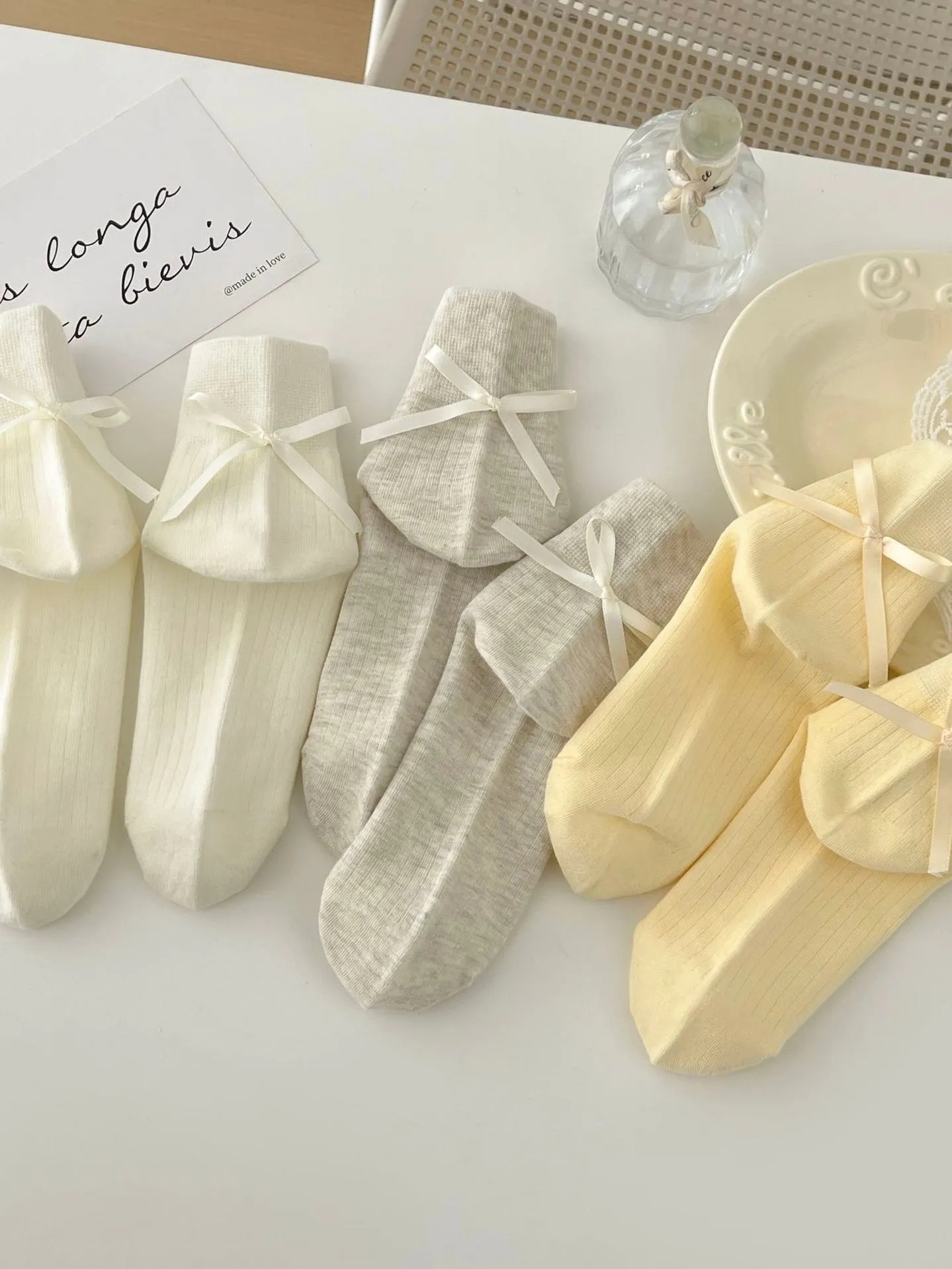 Ballerina Girls Ribbon Socks