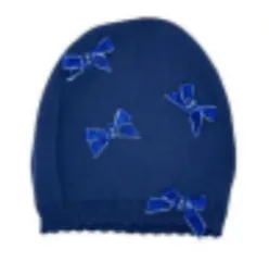 Bari Lynn Baby Knit Hat with Crystalized Velvet Bows