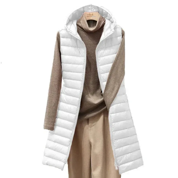 Belen - Trendy Donsweste met Kap voor Dames