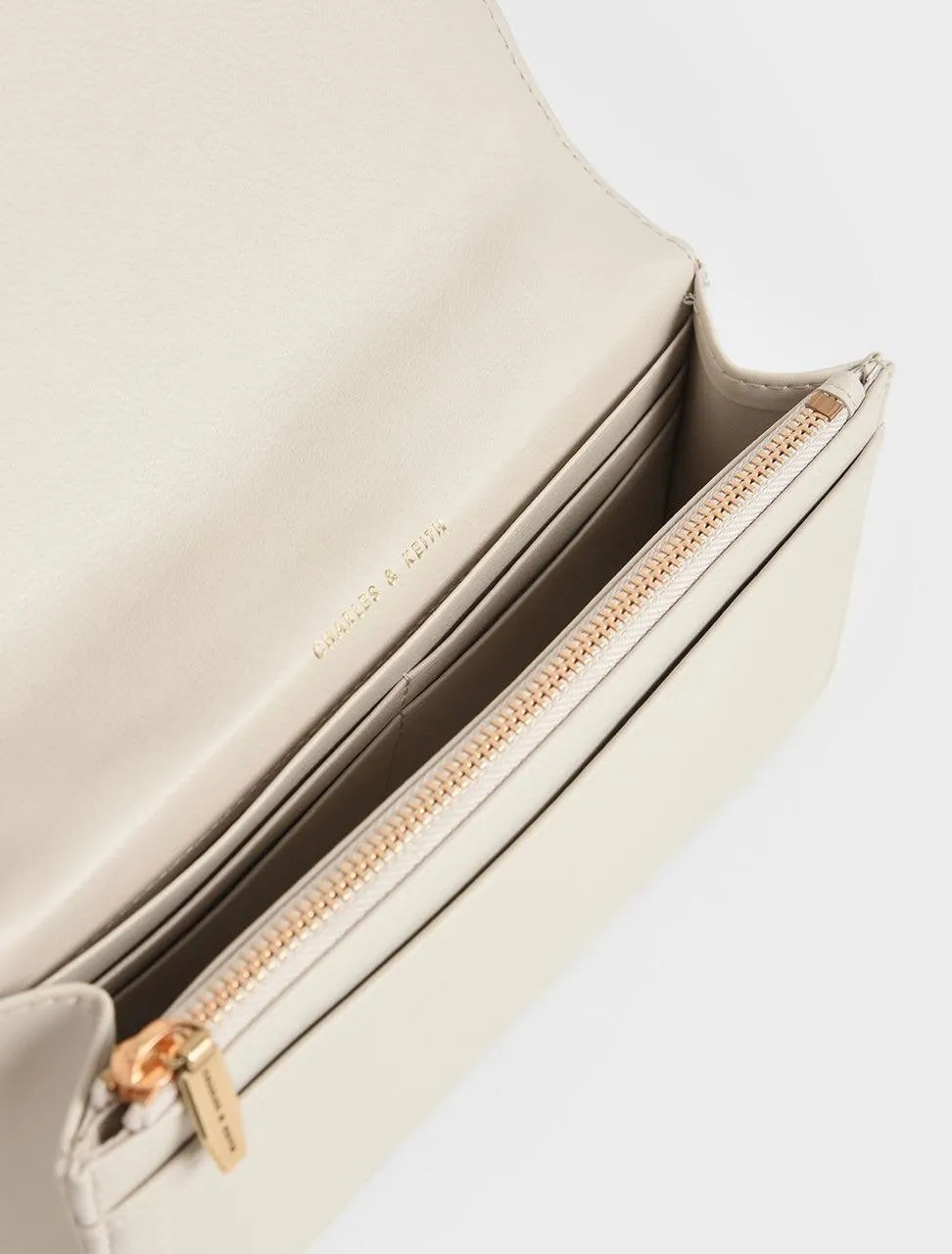 Chain Handle Quilted Long Wallet