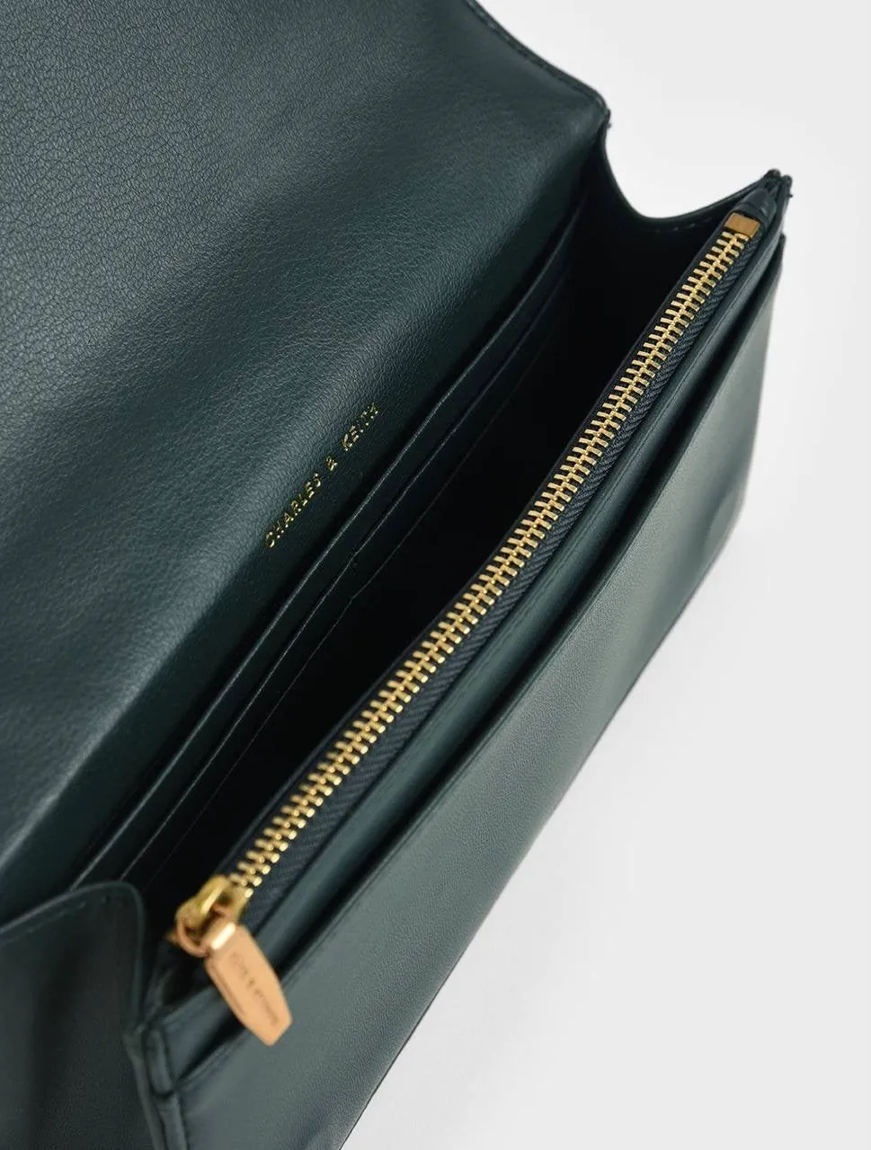 Chain Handle Quilted Long Wallet