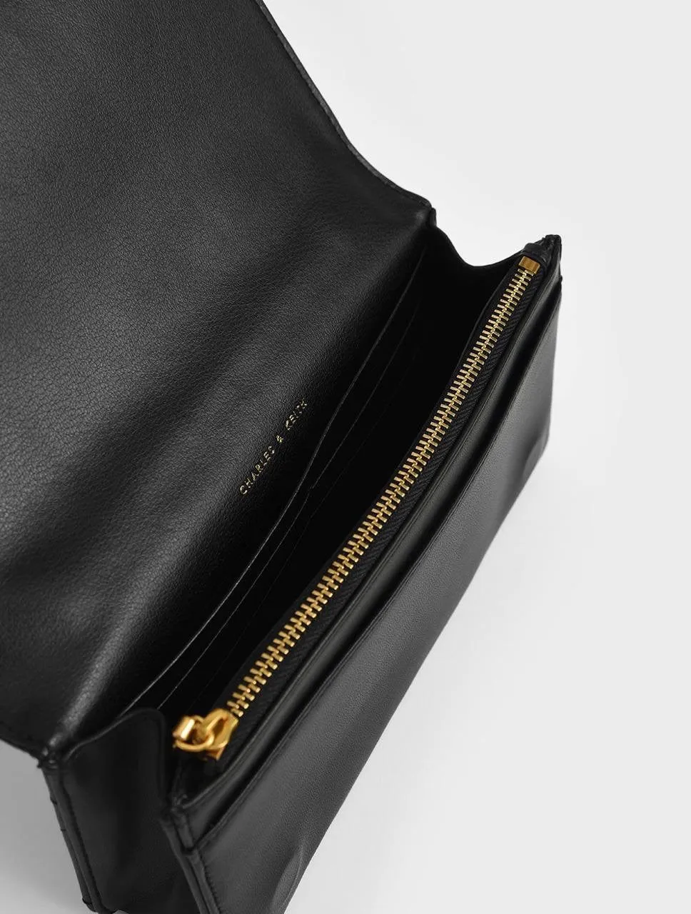 Chain Handle Quilted Long Wallet