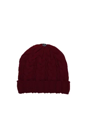 Charlie Cable Knit Hat - Red Velvet