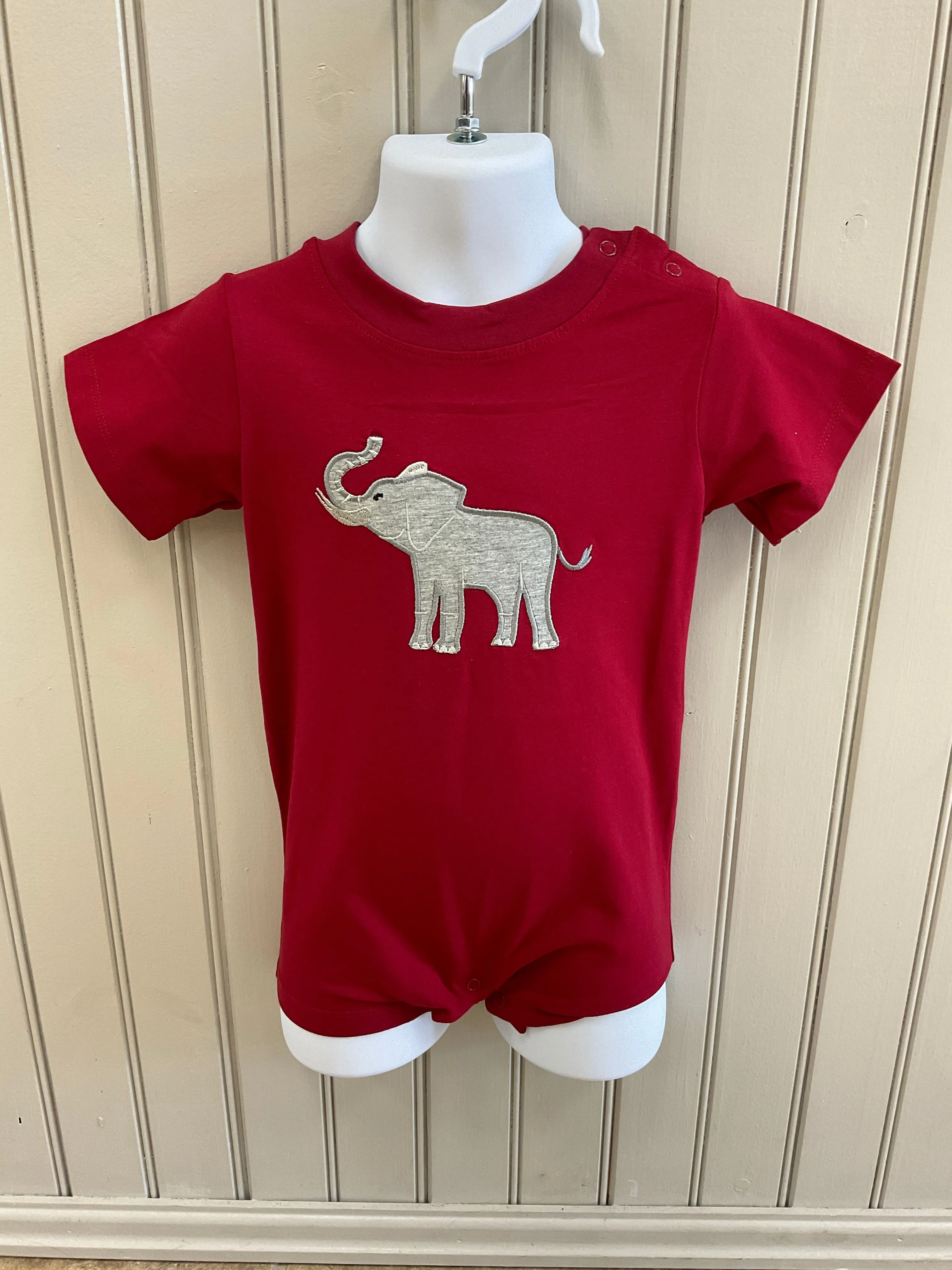 Crimson Boys Elephant Romper
