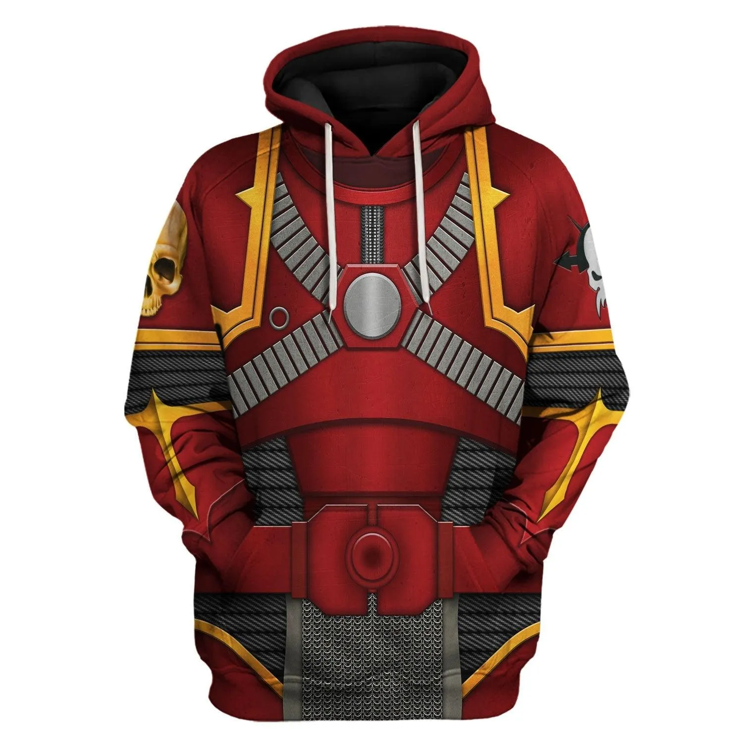 Crimson Slaughter Warband Colour Scheme Warhammer Costume Hoodie Jogger,Crimson Slaughter Warband Colour Scheme Marines Cosplay 3D Hoodie Pants, Warhammer 3D Tracksuit
