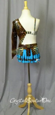 Custom Animal Print 2 piece - Swarovski Capri AB Rhinestones