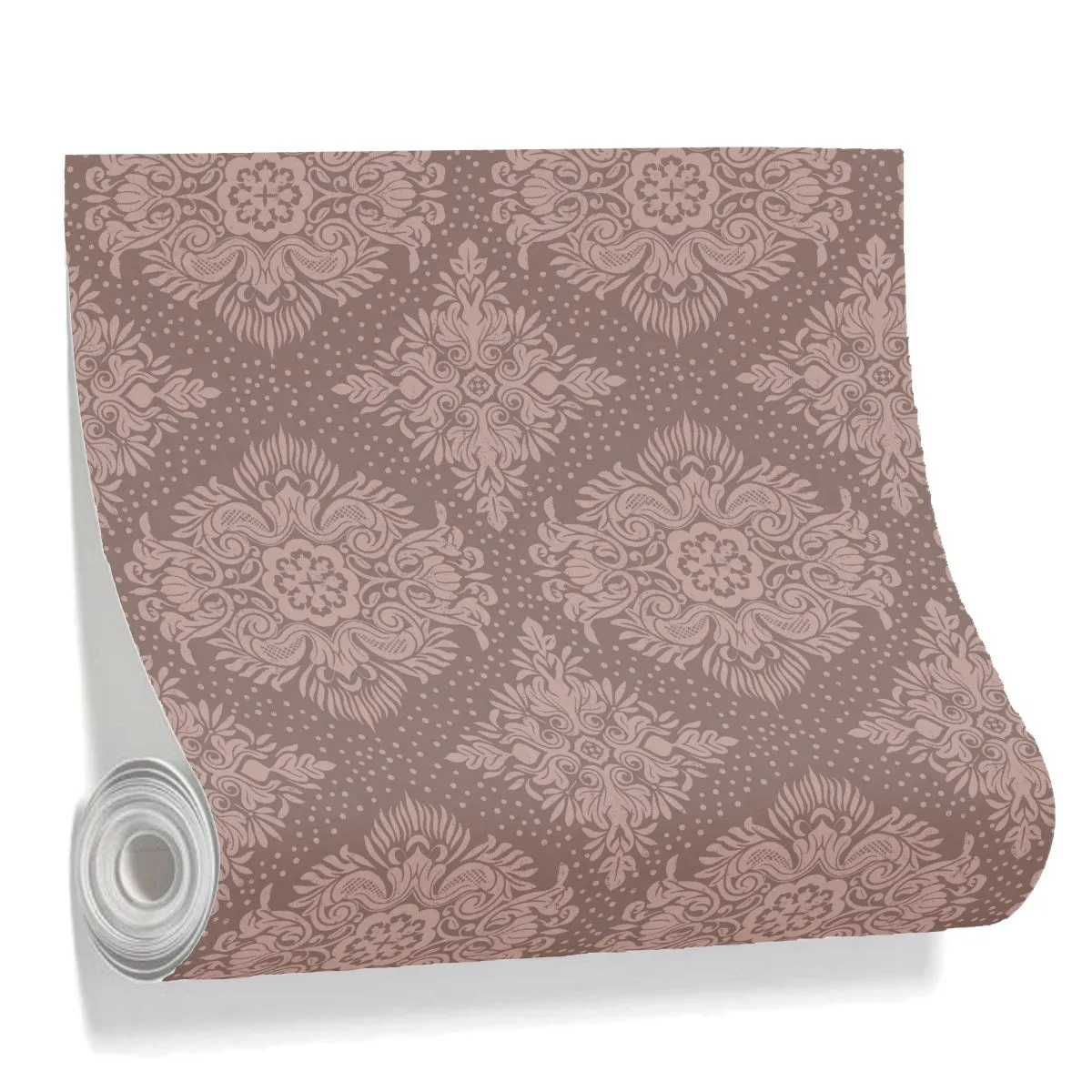Damask Revival-Crimson - Wall Covering - Peel and Stick Wallmark Canvas