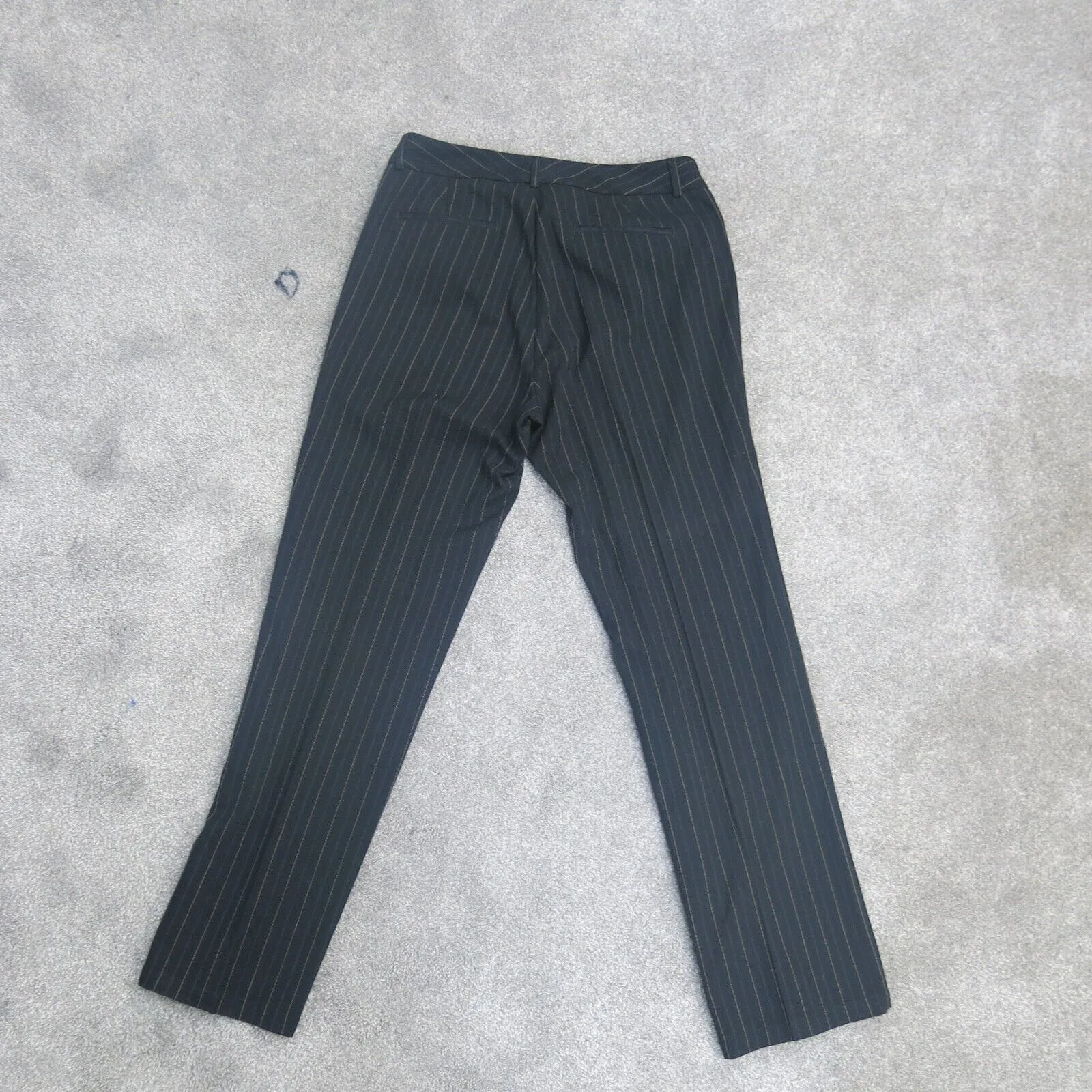 Dockers Womens Metro Dress Pant Wide Leg Ideal Fit Striped Black Size 8