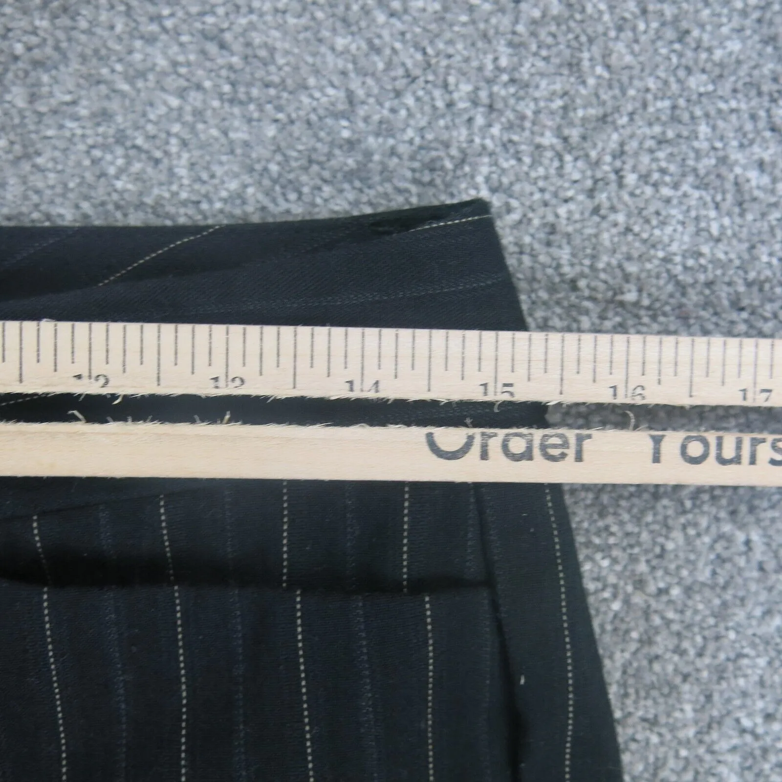 Dockers Womens Metro Dress Pant Wide Leg Ideal Fit Striped Black Size 8