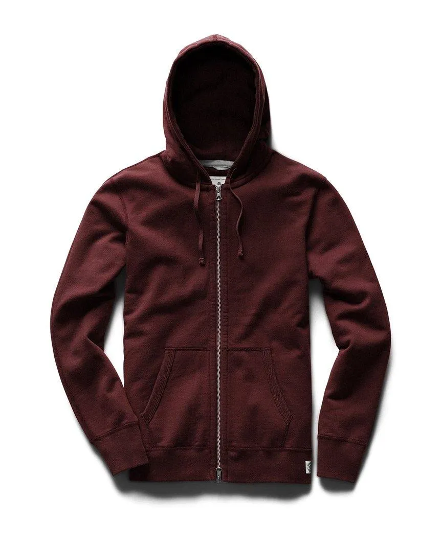 Full Zip Hoodie Midweight Terry Crimson