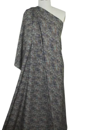Italian Paisley Cotton Shirting - Browns/Blues/Grays