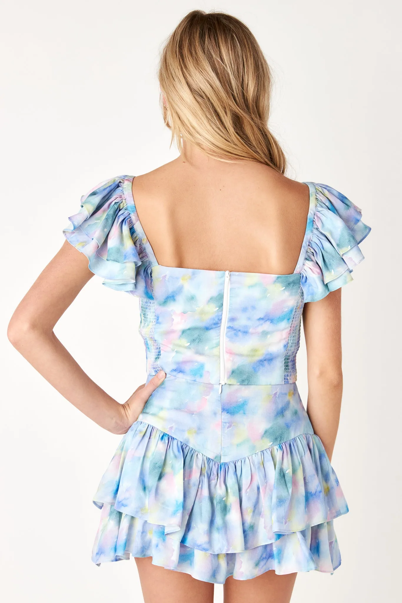 Juliet Ruffle Tank Painted Pastel
