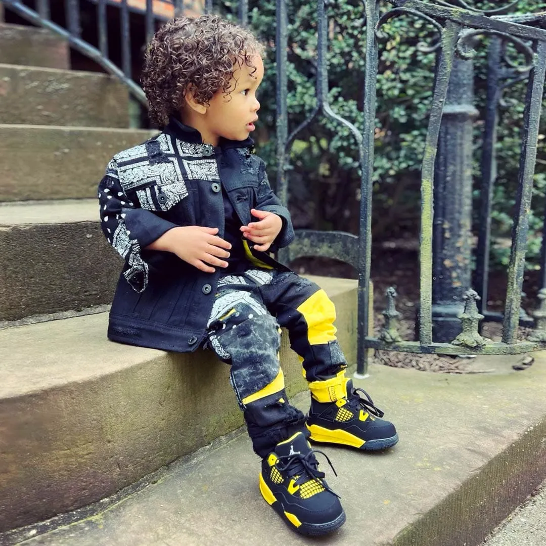 Kids Paisley Denim (Pollen)