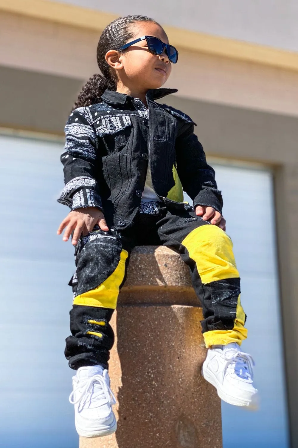 Kids Paisley Denim (Pollen)
