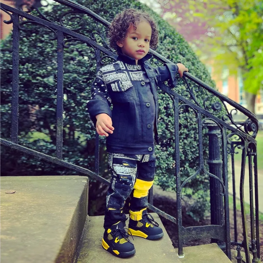 Kids Paisley Denim (Pollen)