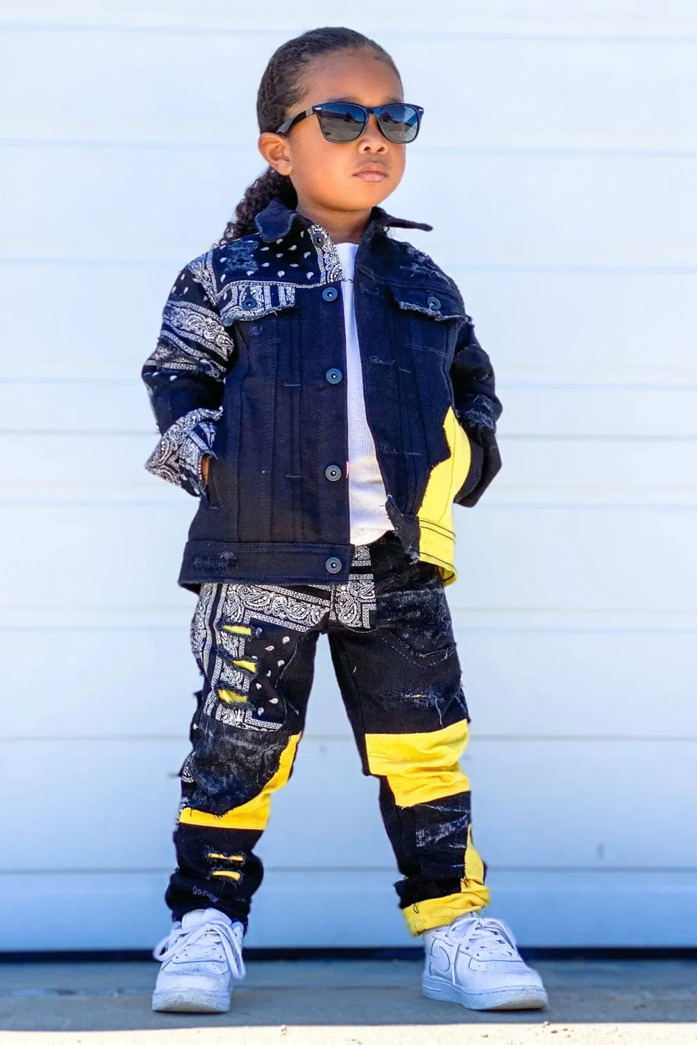 Kids Paisley Denim (Pollen)