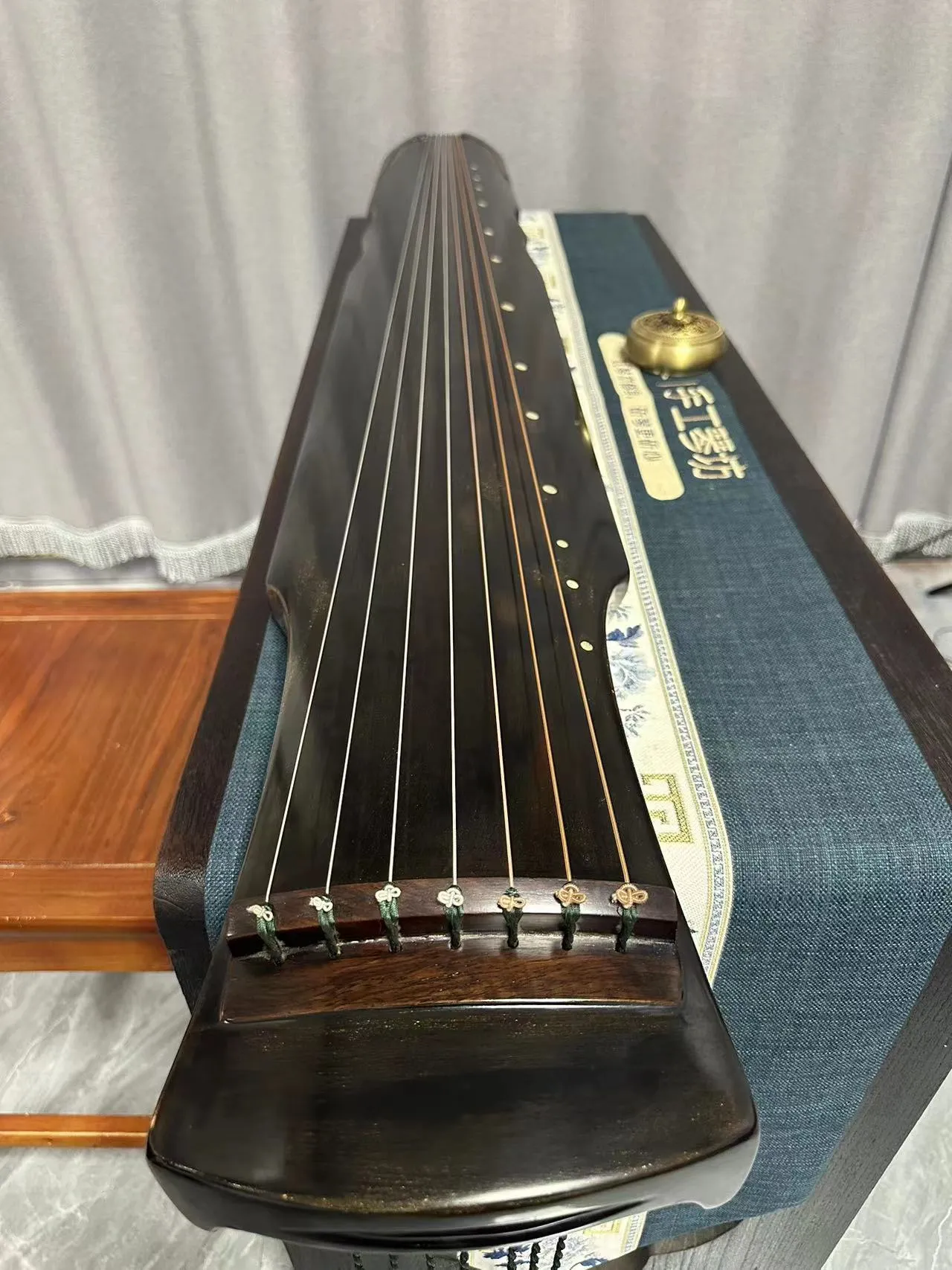 LANDTOM High-Level/Concert level pure handmade Zhongni style 100  years aged wood Guqin/Chinese zither by famous master