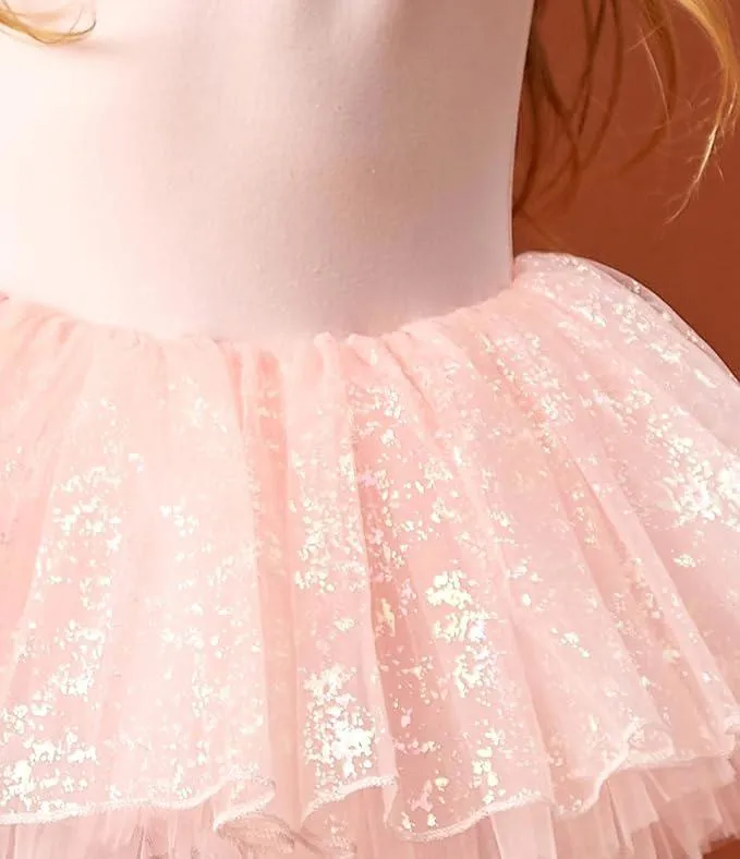 MdnMd Pink Tutu Dance Dress for Kids