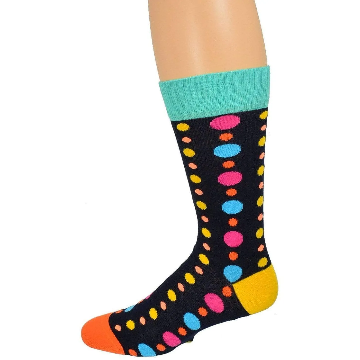 Men's Colorful Crew Socks in Combed Cotton (3 Pair Pack)