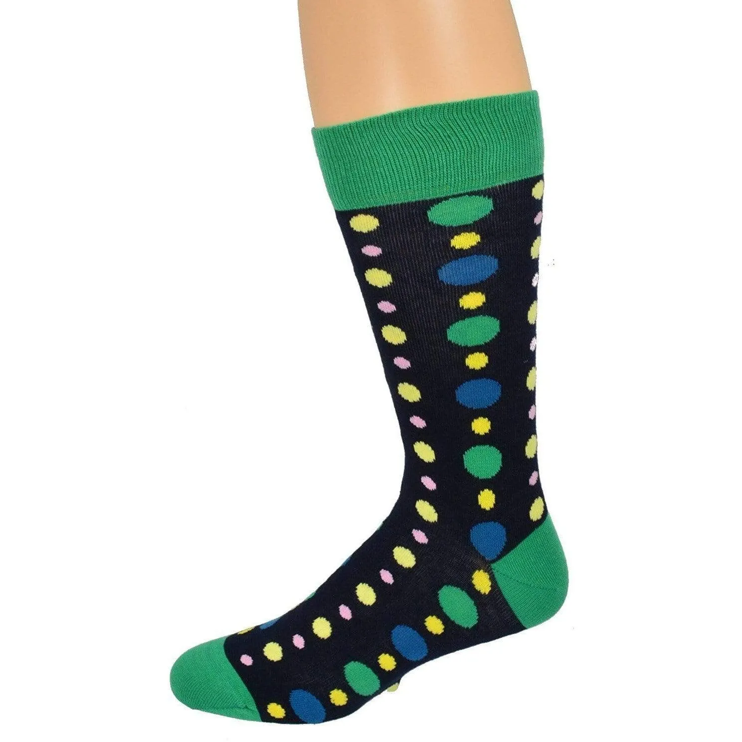 Men's Colorful Crew Socks in Combed Cotton (3 Pair Pack)
