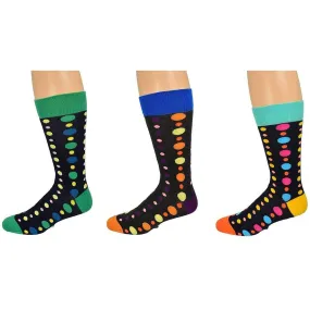 Men's Colorful Crew Socks in Combed Cotton (3 Pair Pack)