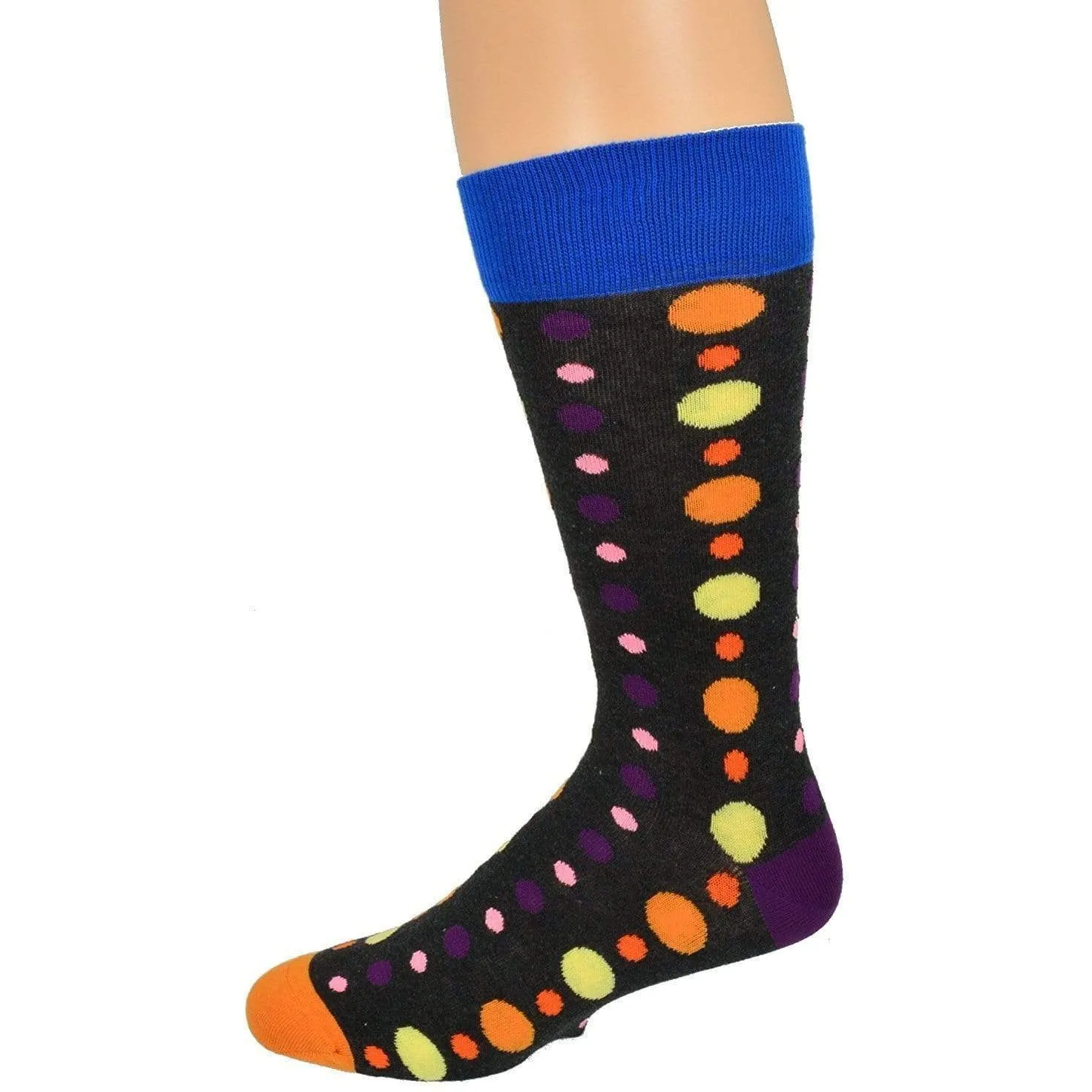 Men's Colorful Crew Socks in Combed Cotton (3 Pair Pack)