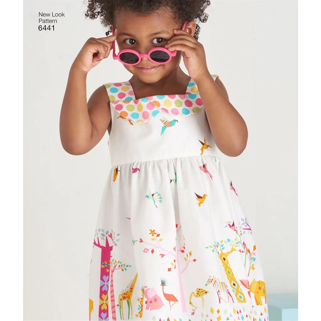 New Look Pattern 6441 Toddlers' Easy Dresses, Top and Cropped Pants