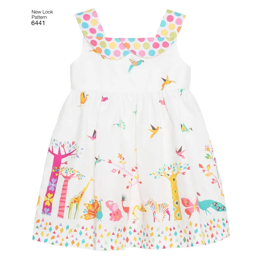 New Look Pattern 6441 Toddlers' Easy Dresses, Top and Cropped Pants