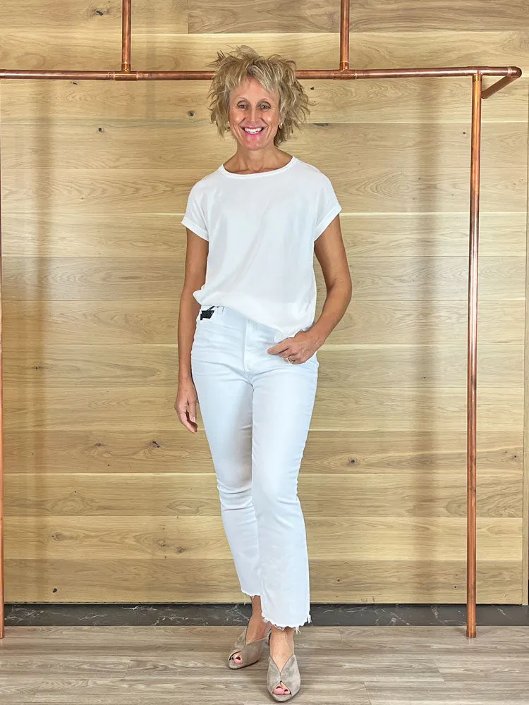 Paige Claudine Jeans Lived In Crisp White Surfside