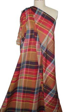 Plaid Cotton Lawn - Multi Warm Bright Tones