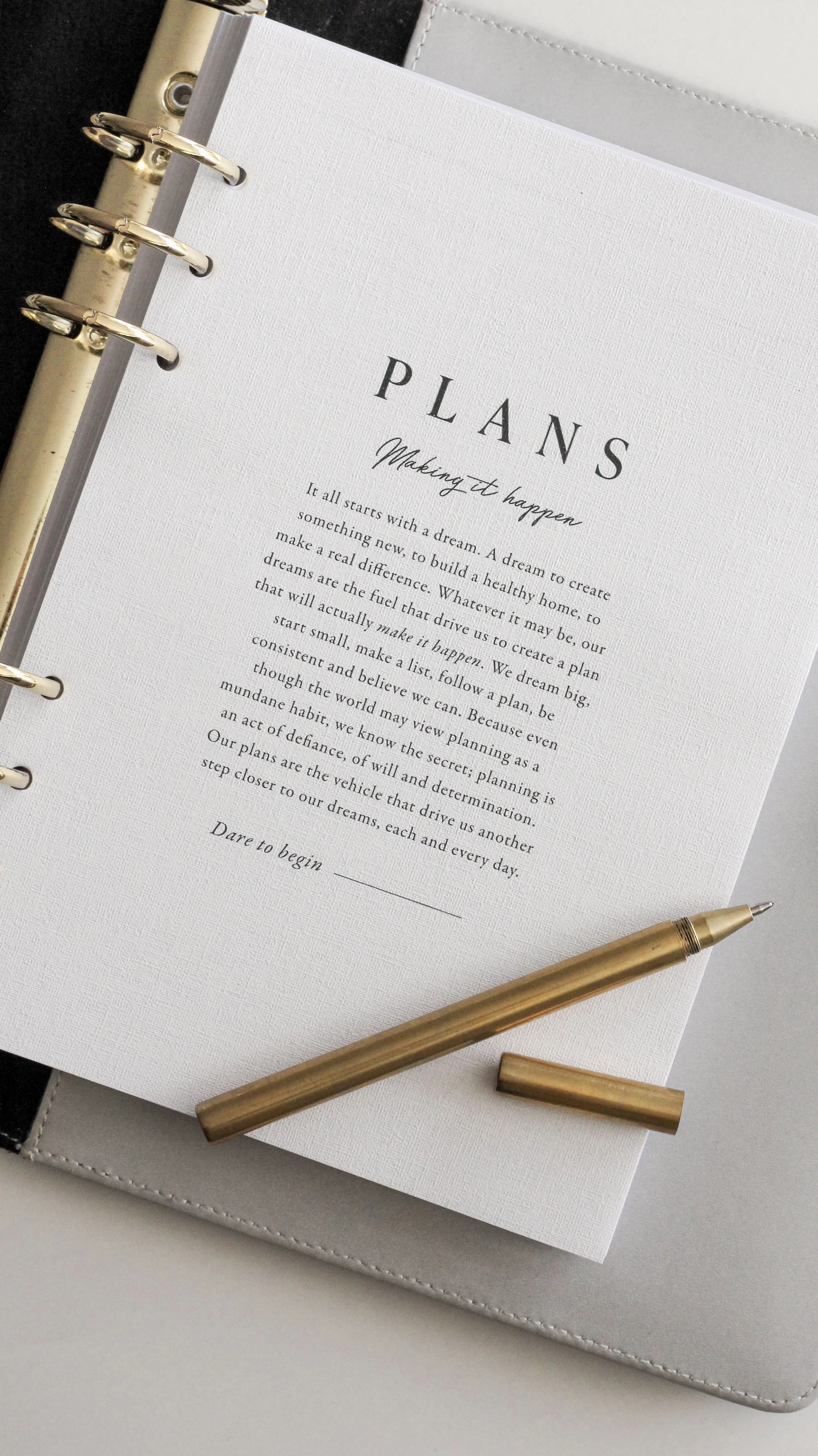 'Plans' Sheer Linen Planner Dashboard