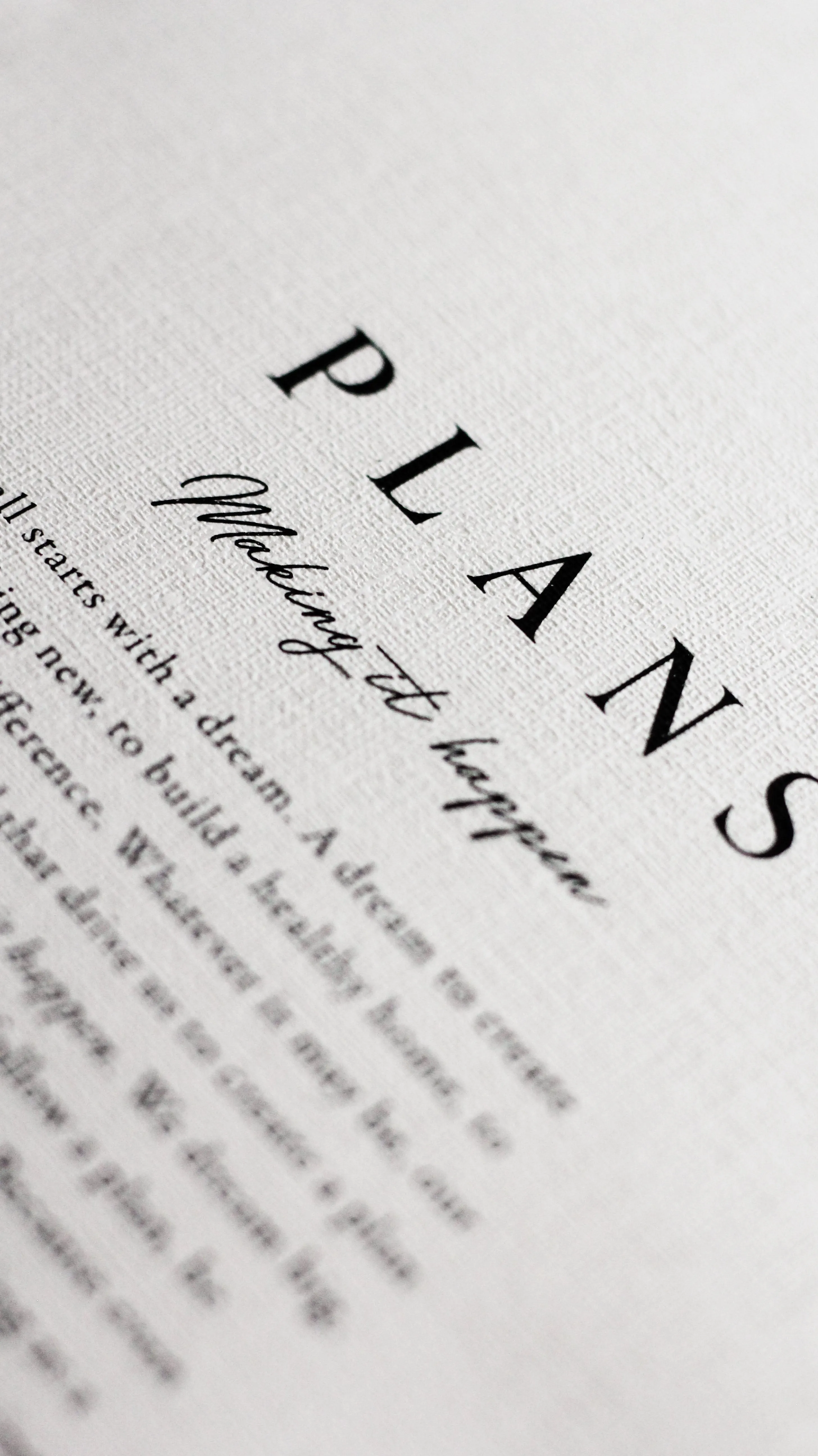 'Plans' Sheer Linen Planner Dashboard