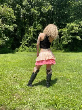 Pleated Bustle Skirt, Ruffle Festival Belt, Burlesque Skirt, Rave Costume, Pin Up skirt
