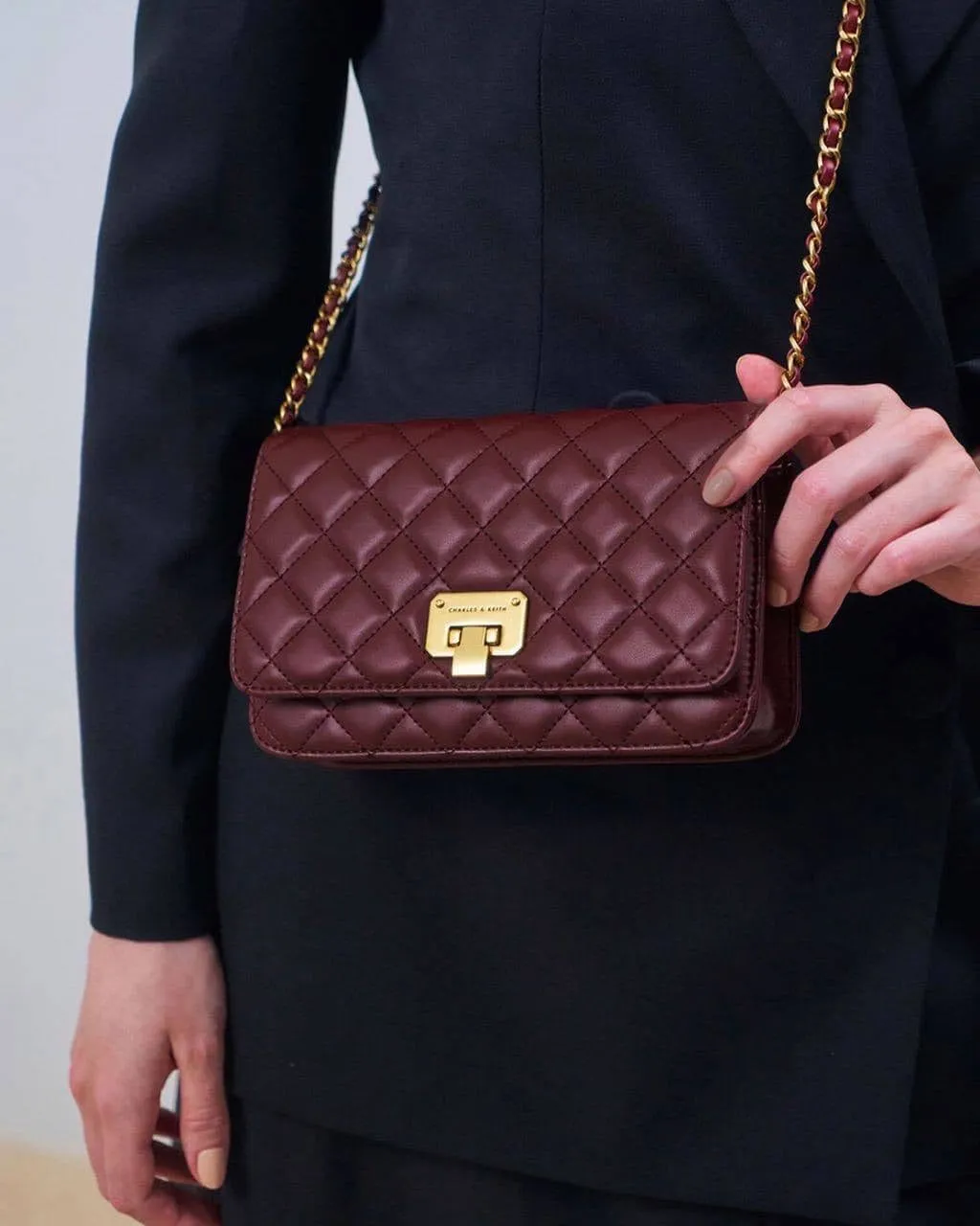 Quilted Flip-Lock Clutch
