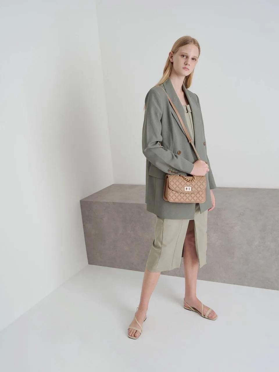 Quilted Turn-Lock Clutch