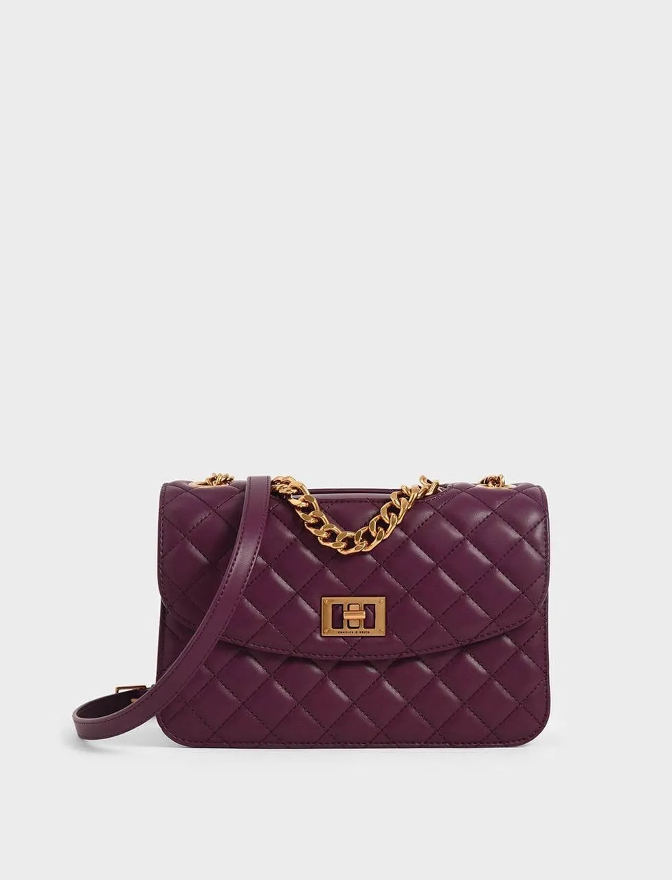 Quilted Turn-Lock Clutch