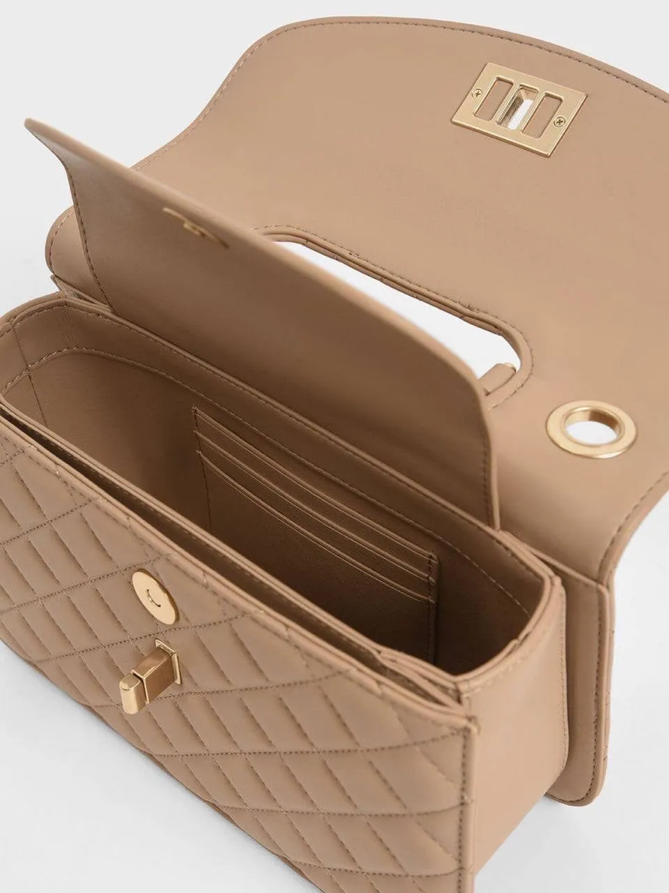 Quilted Turn-Lock Clutch