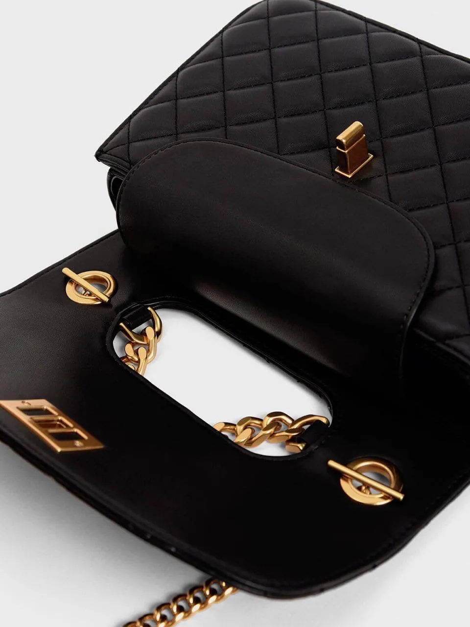 Quilted Turn-Lock Clutch