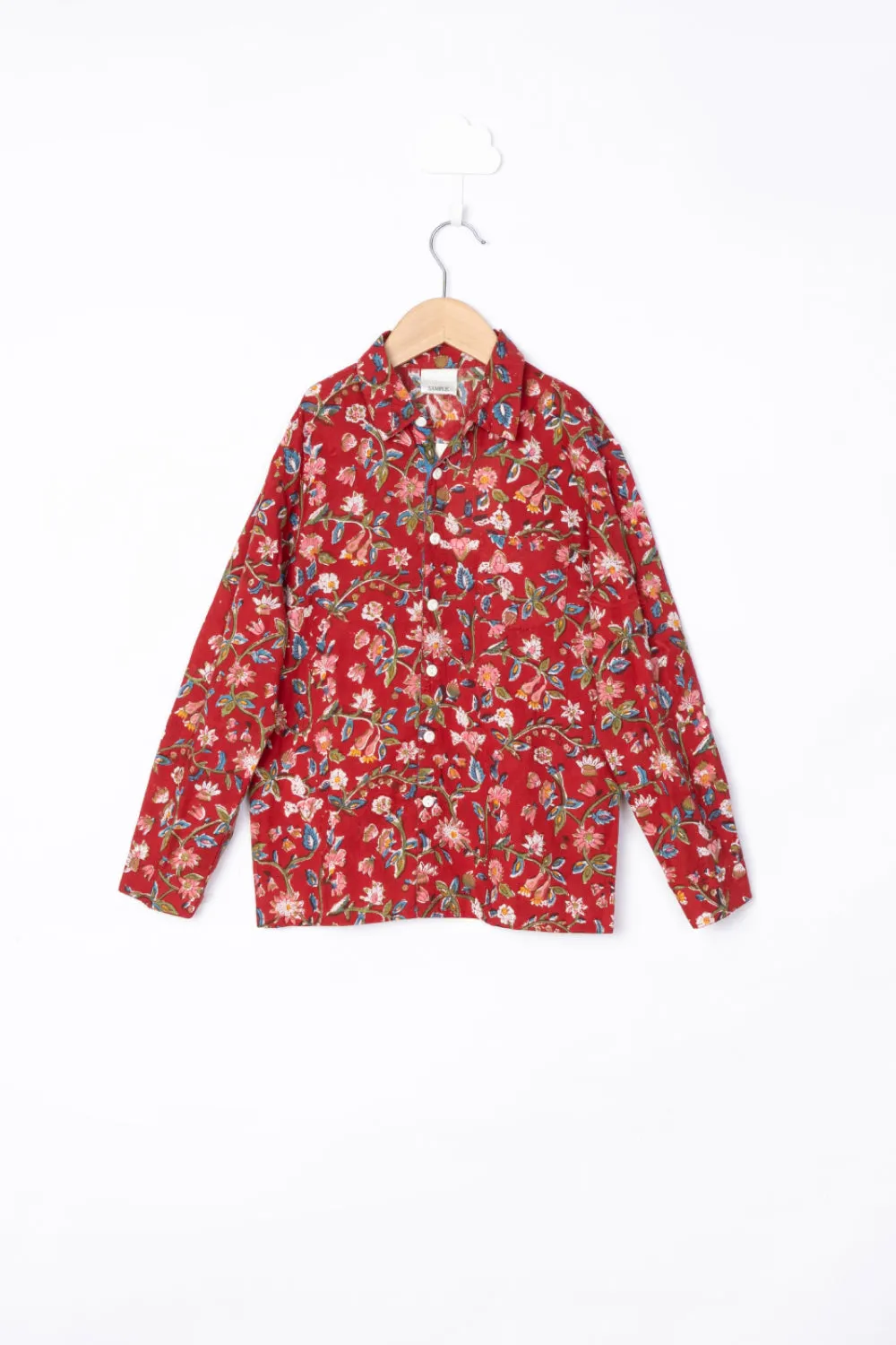 Red Block Print Shirt