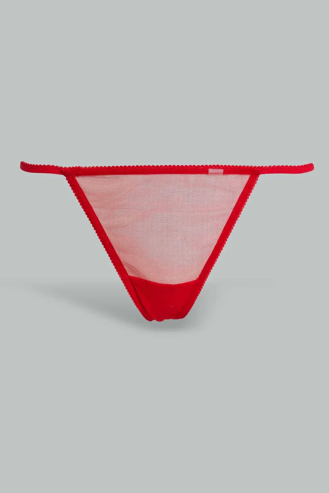 Red Lace Baby Doll With Thong (2 Piece)