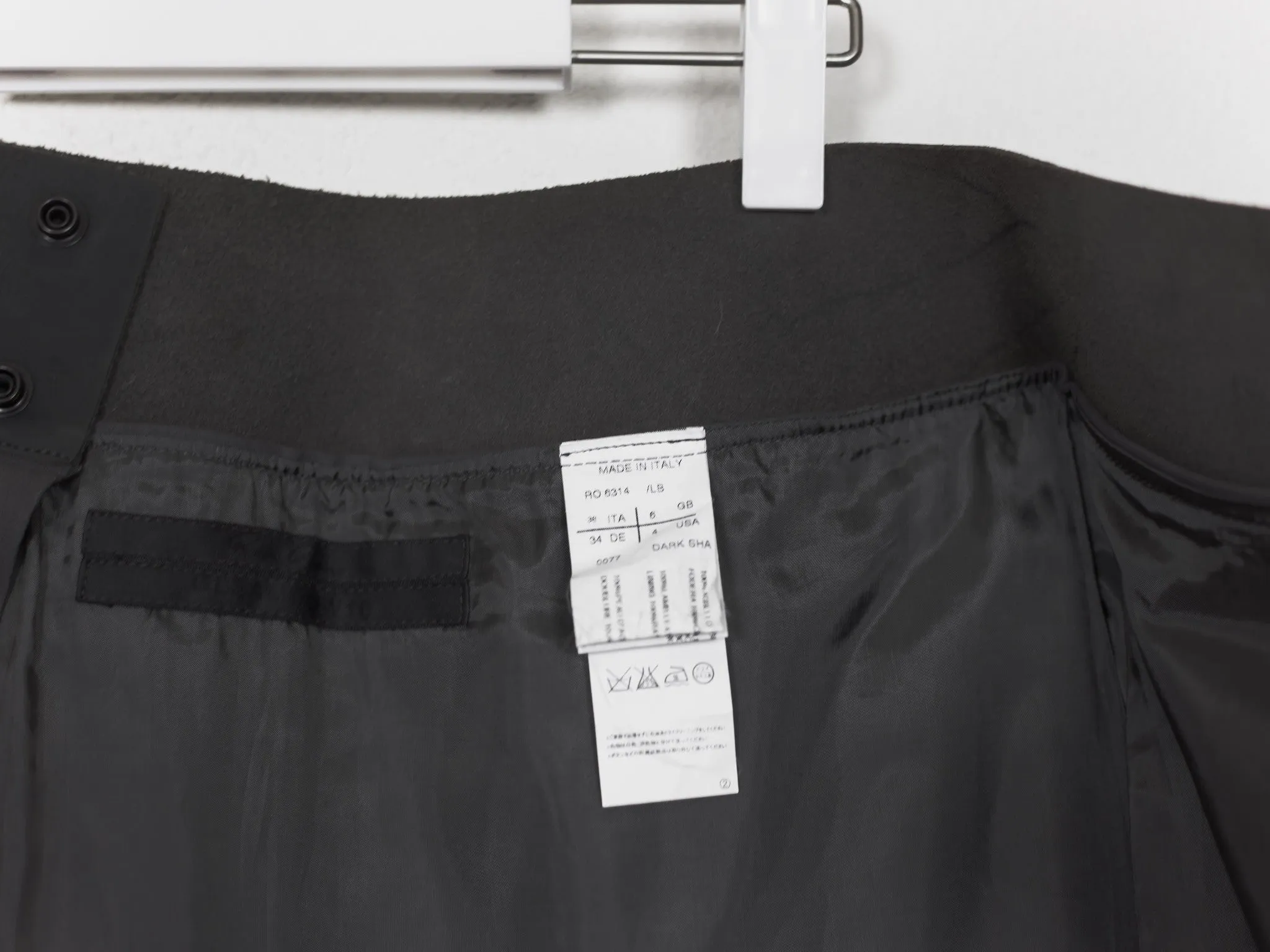 Rick Owens AW10 Leather Slit Skirt